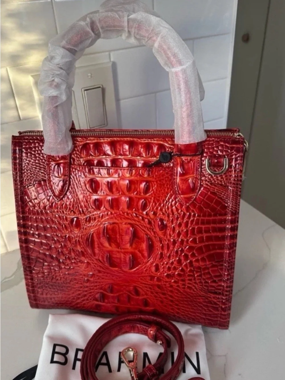 Brahmin small Caroline radiant red Melbourne